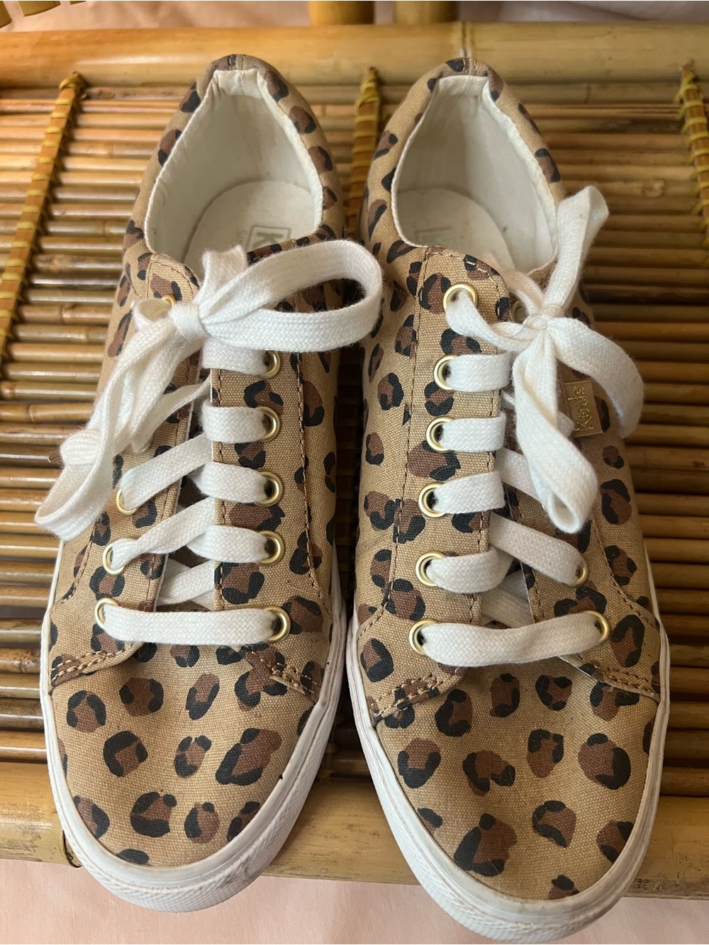 Keds Leopard Print Canvas Sneakers - Tan Leopard Women's Casual Shoes